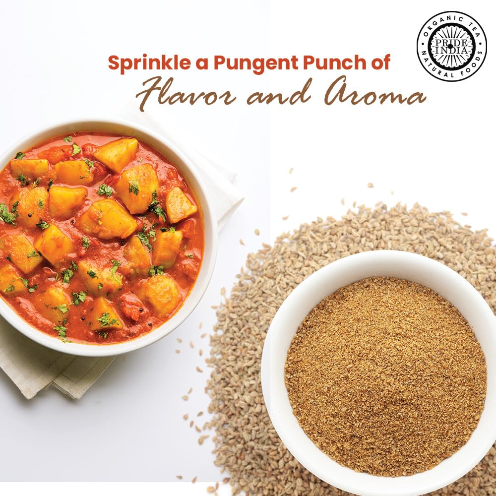 Pride Of India - Ajwain Seed Powder - Gourmet Indian Spice - Made From Fresh Carom Seeds - Rich In Nutrients - Aromatic & Flavor