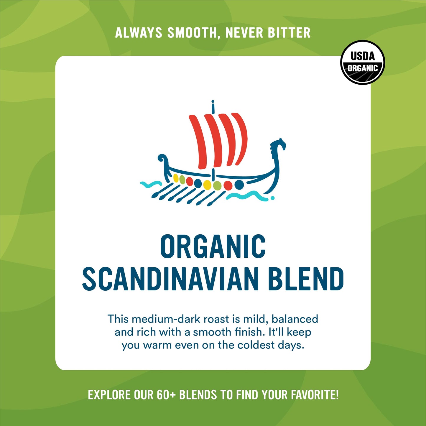 Camerons Coffee Roasted Whole Bean Coffee, Scandinavian Blend, 28 Ounce