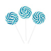 Light Blue Swirl Lollipop Sucker - Bulk Set Of 24 Individually Wrapped Pops - Candy Buffets, Graduation Parties, Anniversaries &