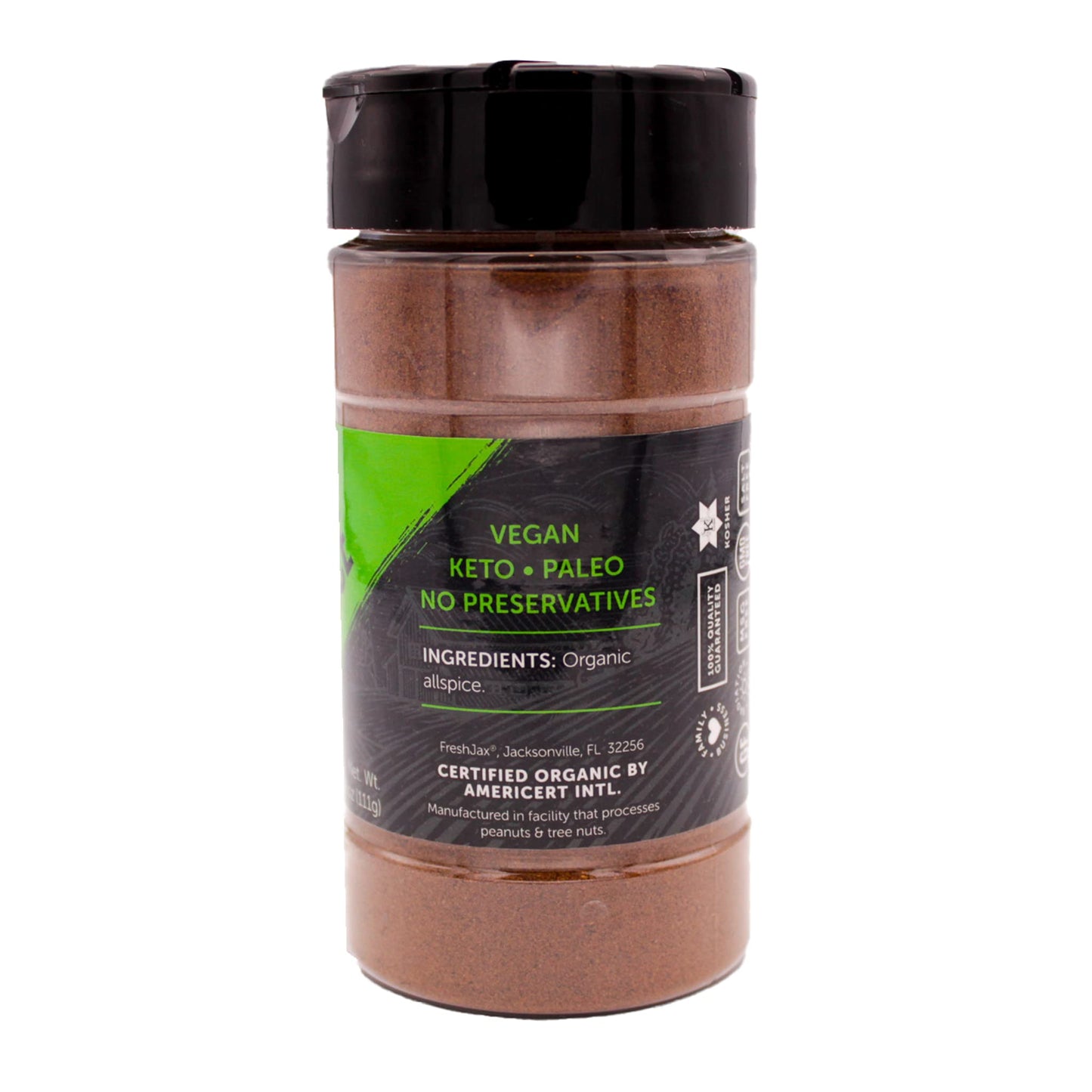 Freshjax Organic Spices (Allspice Ground - Large Bottle)