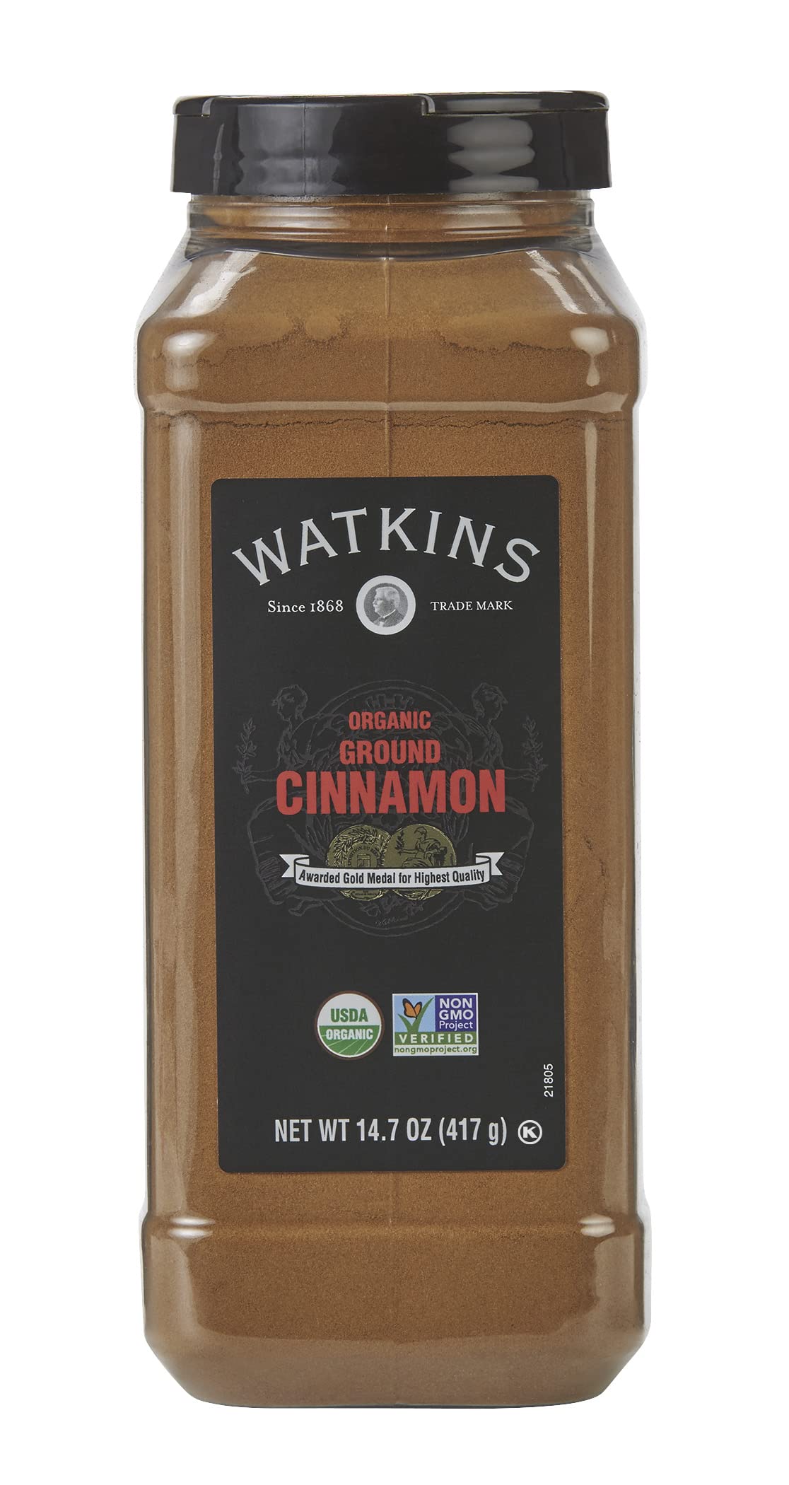 Watkins Gourmet Spice, Organic Ground Cinnamon, Bulk Food Service Size, 14.7 Oz (Pack Of 1)