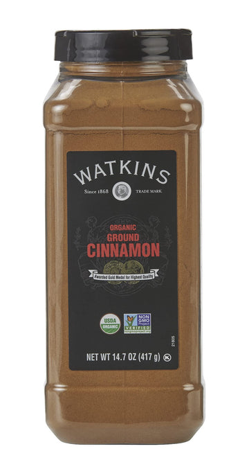 Watkins Gourmet Spice, Organic Ground Cinnamon, Bulk Food Service Size, 14.7 Oz (Pack Of 1)