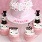 YCTHUNFISH Cat Cupcake Toppers - 24 Pack Black Glitter Kitten Theme, Small Size, Ideal for Baby Shower, Kids Birthday, Wedding Party