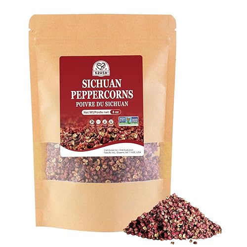 52Usa Szechuan Peppercorns(8Oz), Sichuan Red Peppercorns, Tingly Numbness Whole Szechuan Peppercorns, Key Ingredients For Mapo Tofu And Scihuan Dishes