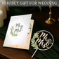 Wooden Mr And Mrs Cake Topper, Rustic Wedding Cake Toppers Bride And Groom, Novios Para Pastel De Boda, Wedding Essentials Must Have 2025, His And Hers Gifts (Greeny)