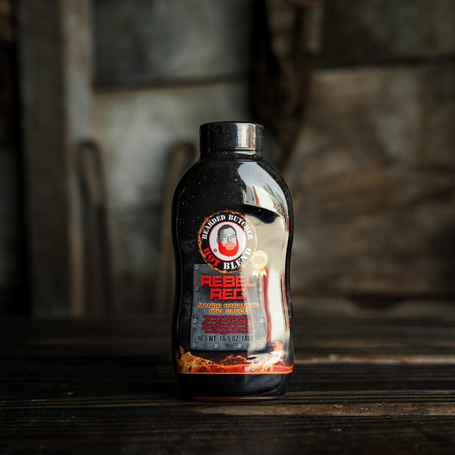 Bearded Butchers Bbq Sauce Combo, 2 Pack - Rebel Red 16.5 Oz (Mango & Habanero, Sweet & Spicy) & Original Bbq 17.5 Oz (Tangy & S