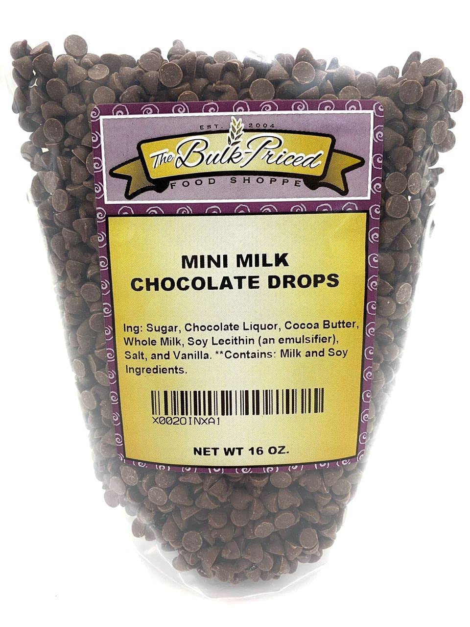 The Bulk-Priced Food Shoppe Mini Milk Chocolate Chips, Bulk Size, Resealable Bag, 1 lb.