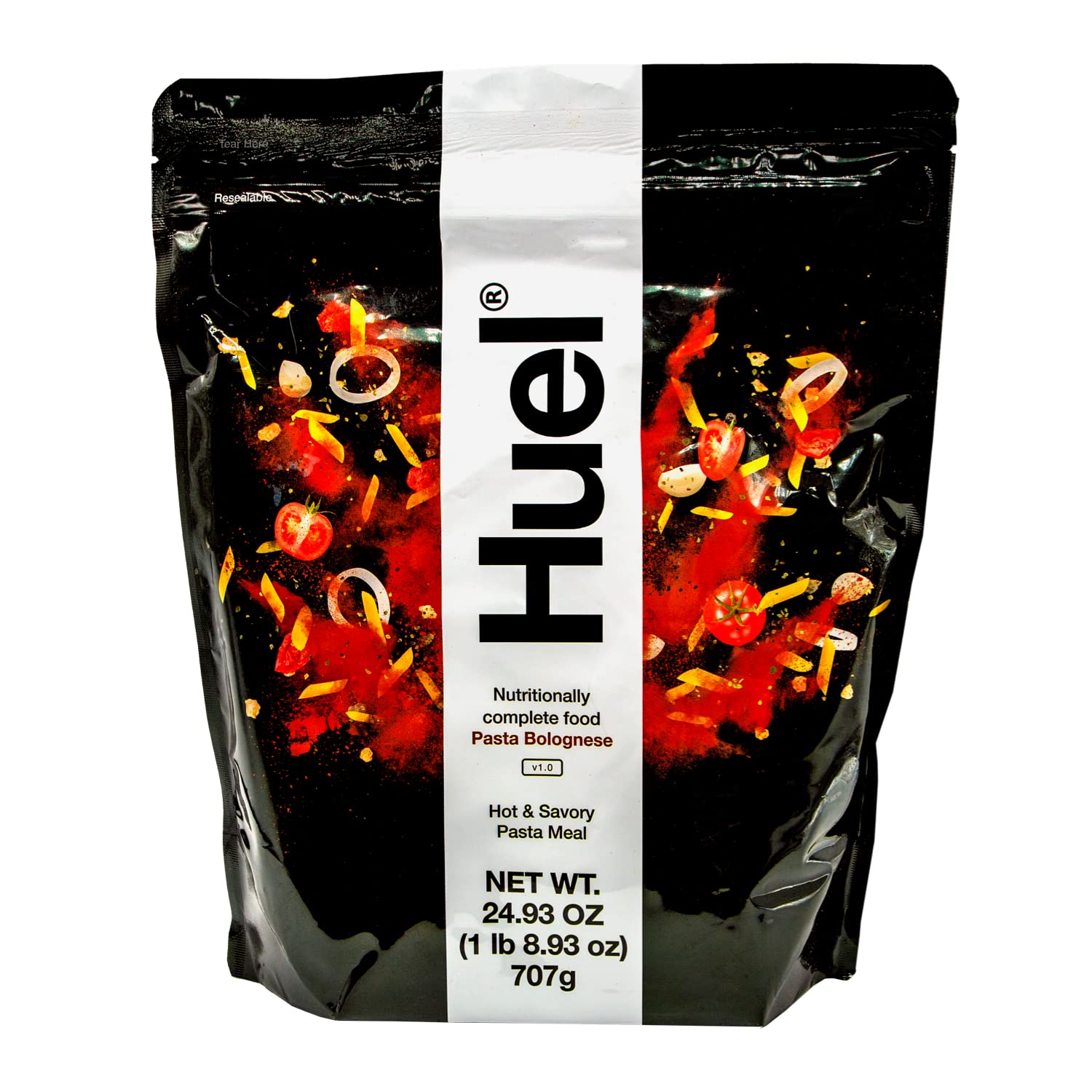 Huel Hot and Savory Instant Meal Replacement, Pasta Bolognese, 25g Protein, 24.93 Oz, Pack of 1