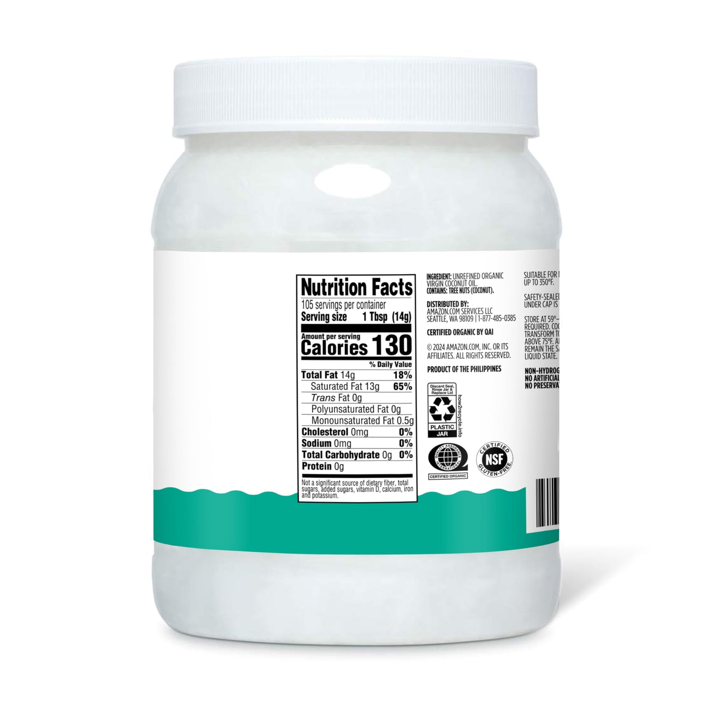 large online retailer Grocery  Organic Virgin Coconut Oil  54 Fl Oz (Previously Happy Belly  Packaging May Vary)