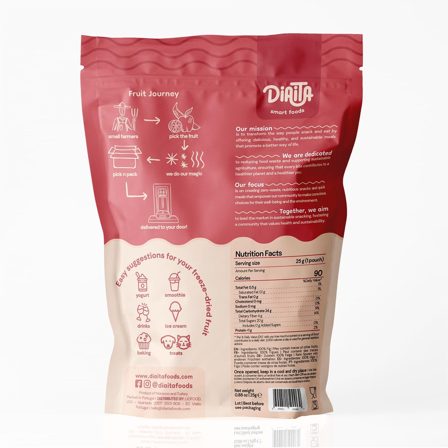 Freeze-Dried Fig - 7 Pack - 100% Real Fruit, No Sugar Added, Crunchy & Delicious, Long Shelf Life