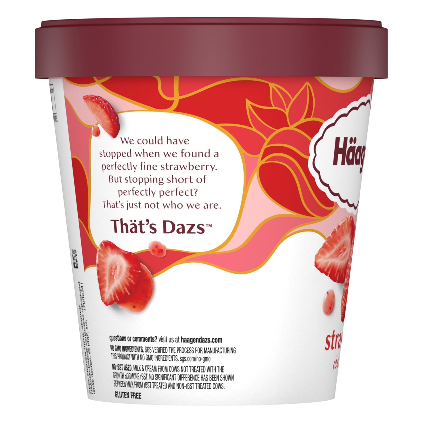 Haagen-Dazs Strawberry Ice Cream, 14 fl oz (Frozen)
