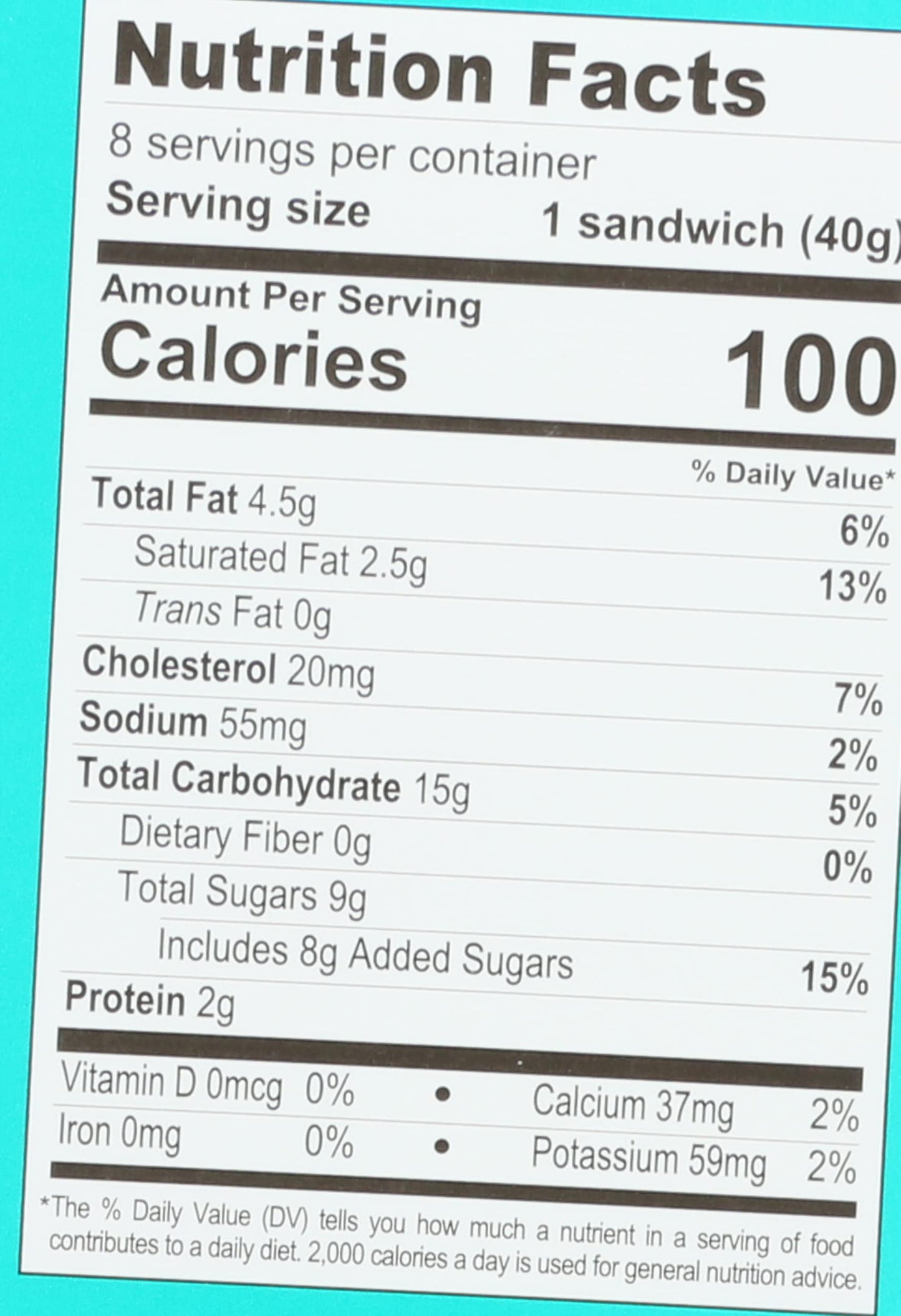 Aldens, Ice Cream Sandwich Vanilla Organic, 8 Count, 16 Fl Oz