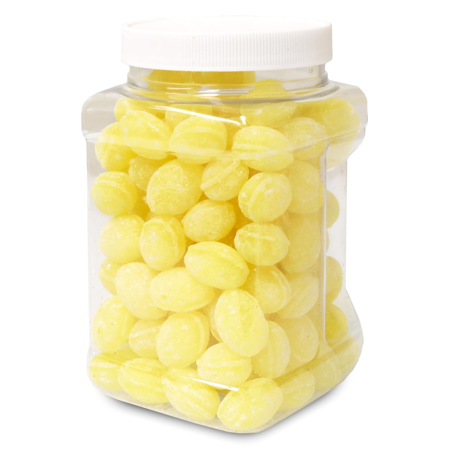 Sarahs Candy Factory Sanded Lemon Drops Old Fashioned Hard Candy (Gluten Free) In Jar, 24 Oz