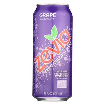 Zevia All Natural Grape Soda, 16 Fl Oz (Pack Of 12)