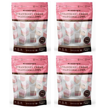 Hammonds Candies Gourmet Marshmallows - Strawberry Creme | Great For Snacking, Hot Chocolate, Smores, Baking | Gluten-Free, Kosh
