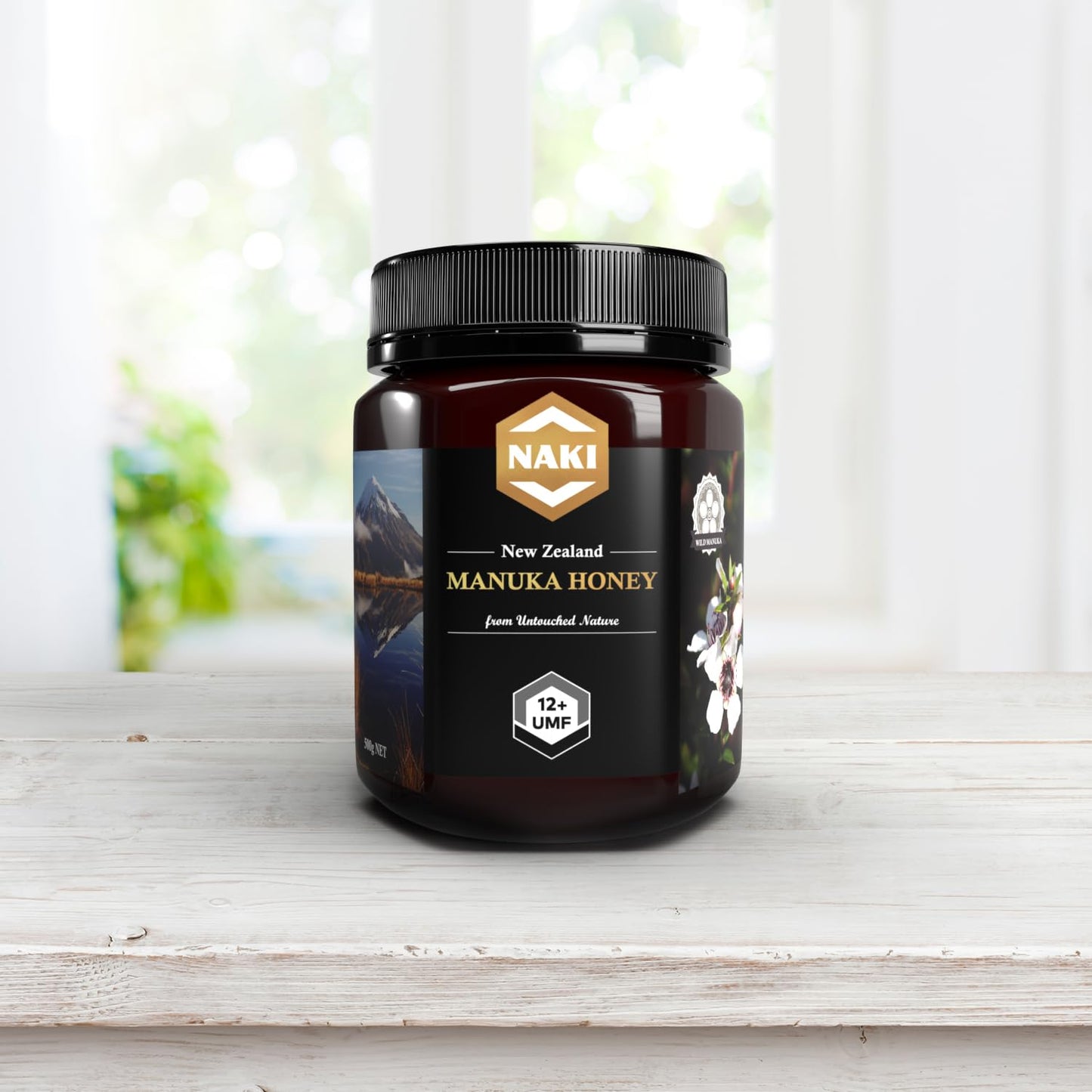 NAKI Manuka Honey 100% New Zealand UMF 12+ MGO 350+ 8 oz - International Gold Award Winner
