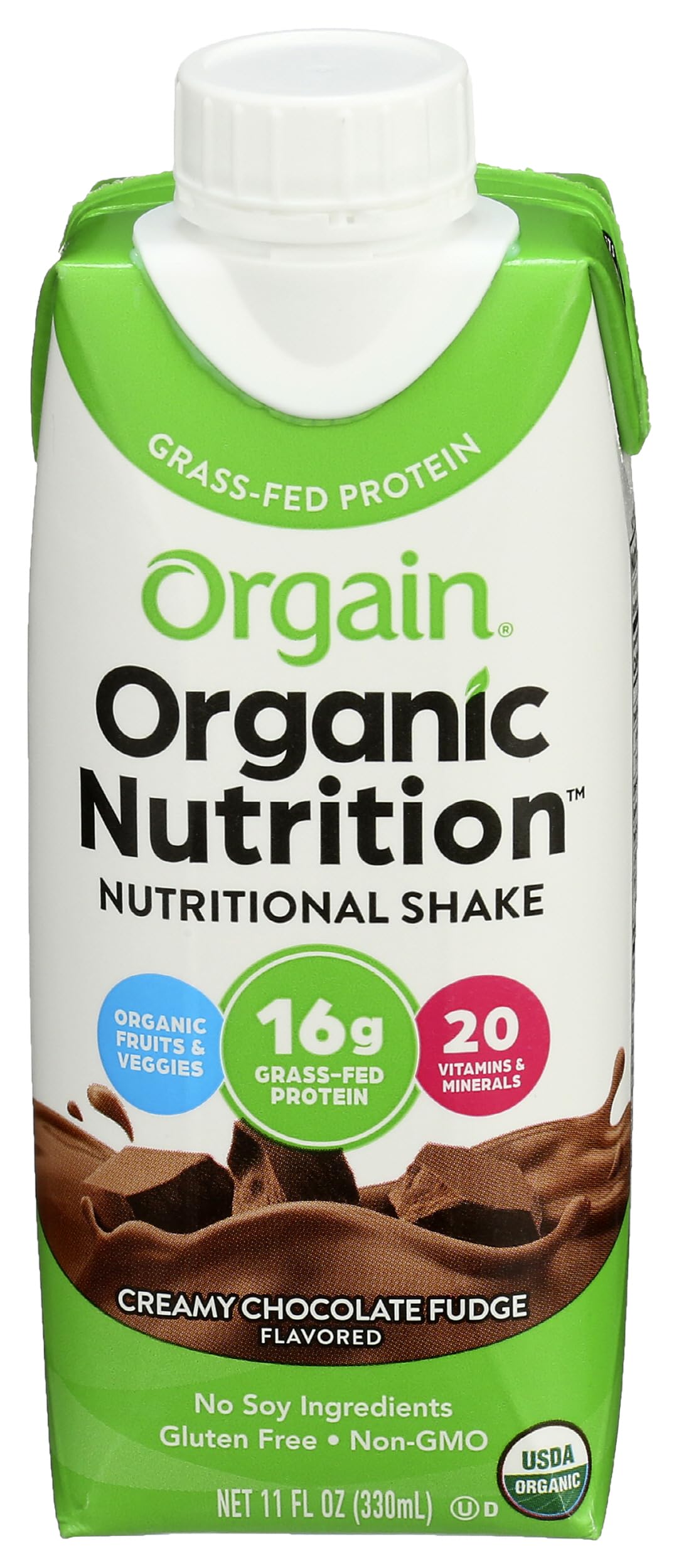 Orgain Organic Creamy Chocolate Fudge Drink, 11 Fz