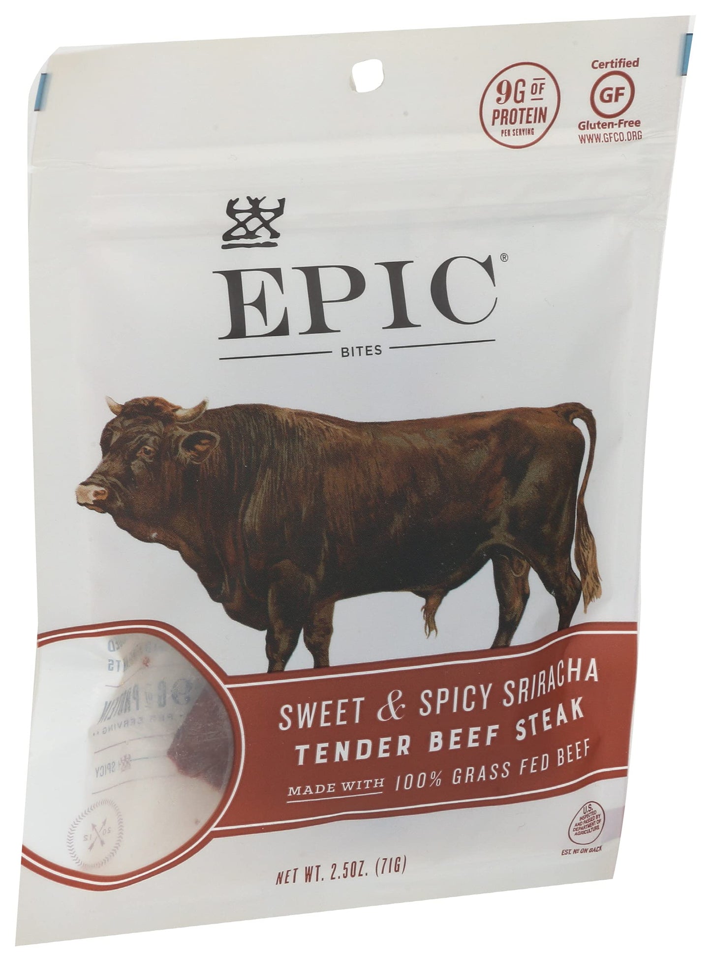 Epic Sriracha Beef Bites, Grass-Fed, Whole30, 2.5Oz