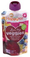 Happy Tot Love My Veggies Stage 4 Organic Toddler Food Banana Beet Squash & Blueberry, 4.22 Ounce Pouch Organic Baby Food/Toddle
