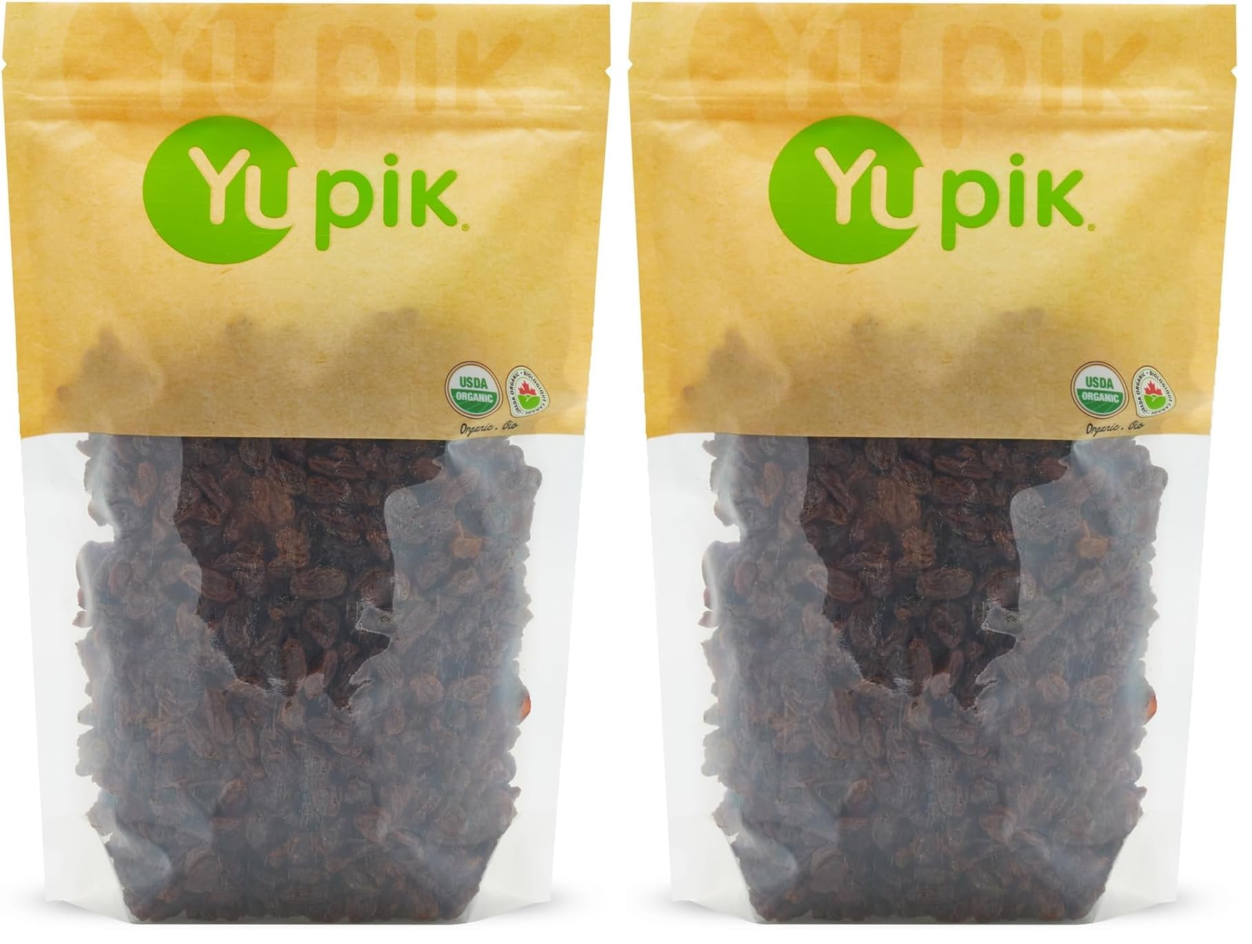 Yupik Organic Thompson Raisins, 2.2 lb, Non-GMO, Vegan, Gluten-Free (Pack of 2)