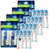 Replacement Brush Heads Compatible With Oral B- Double Clean Design, Pack Of 16 Generic Electric Toothbrush Replacement Heads- F