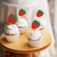 Keaziu Strawberry Cupcake Toppers, 36 Pack, Red, Paper, Party Decorations for Birthday, Wedding, Baby Shower, Summer Garden