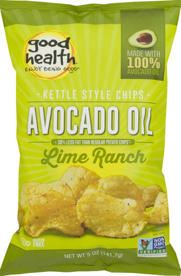 Good Health Avocado Oil Kettle Style Lime Ranch Chips 5 Oz. Bag (3 Bags)