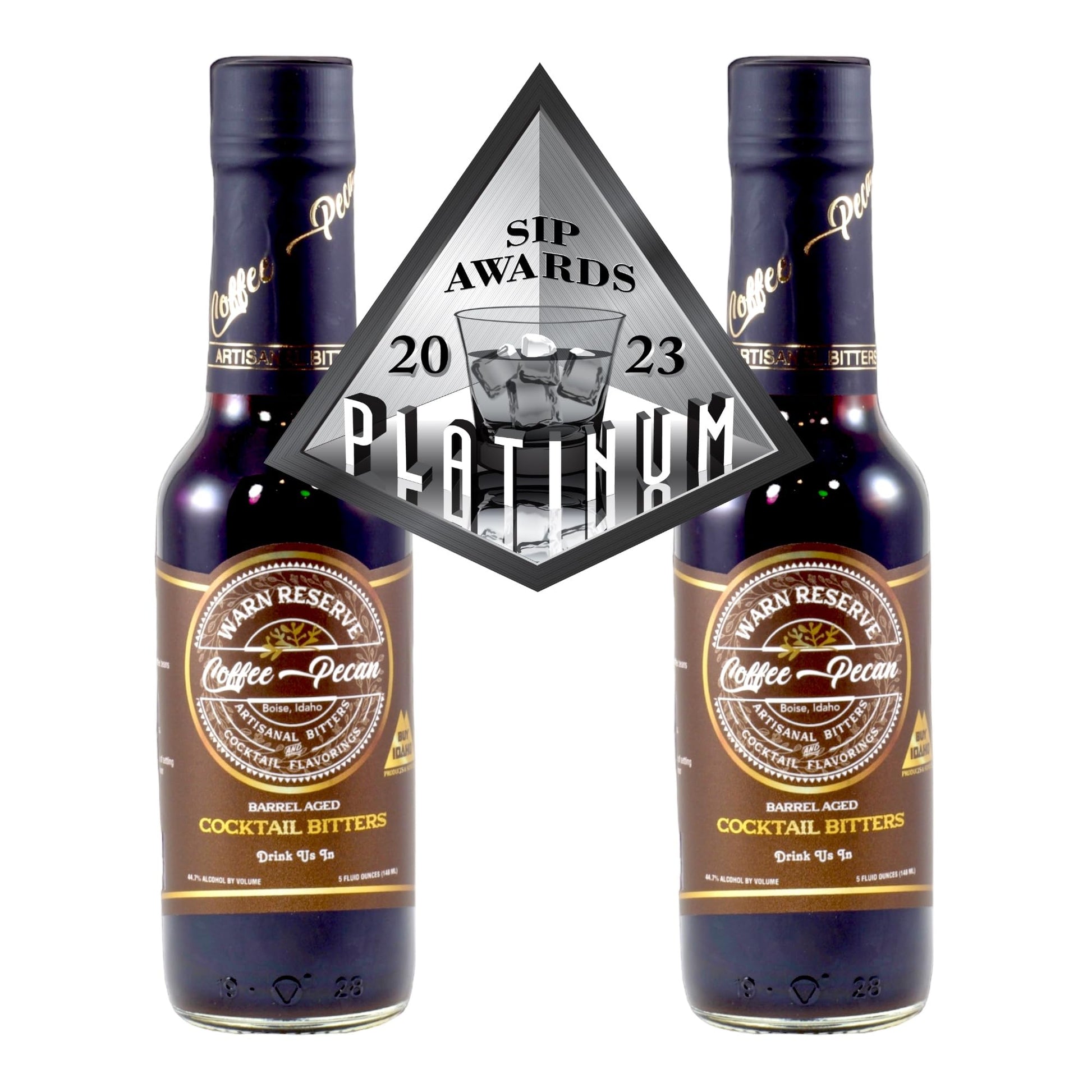 Warn Reserve Cocktail Bitters, Barrel-Aged Coffee Pecan, 5 Fl Oz, Pack of 2