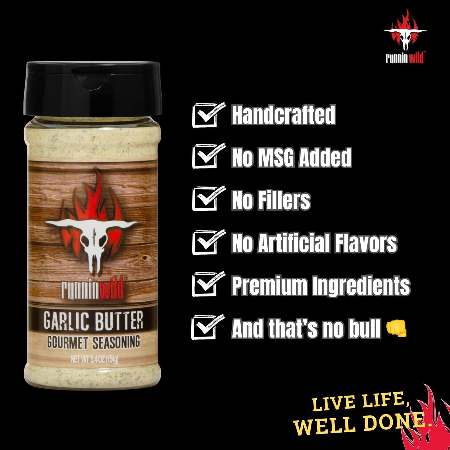 Gourmet Garlic Butter Seasoning | No Artificial Flavors and No MSG added | Premium Spice for Ribs, Chicken, Pork, Pasta, just ab