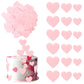 60 PCS Edible Heart Cupcake Toppers Sweet Love Valentine's Day Cake Decorations Edible Heart Cupcake Picks for Valentine's Day W