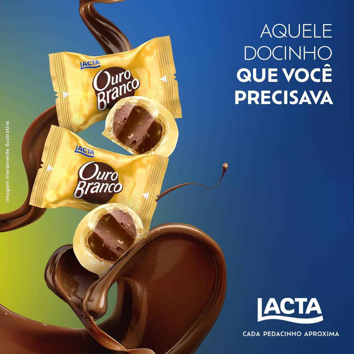 Ouro Branco Brazilian White Chocolate Bonbons Lacta | 2.2 Lbs, Perfect For Sharing | Bombom Ouro Branco 1Kg