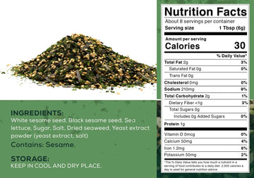 Snackathon Furikake Rice Seasoning, Japanese Spices Topper For Rice Ball, Salad, Stir Fried Vegetables (Pack Of 1, Nori Komi)