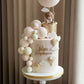 Rssta i Mini Balloon Cake Topper - 30 PCS Faux Pearl Foam Balls - White - Model XM237-white - Ideal for Baby Shower, Wedding, Birthday Decor
