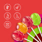 Colombina Bon Bon Bum Lollipops, Assorted Flavor, 48 Count (Pack Of 1)