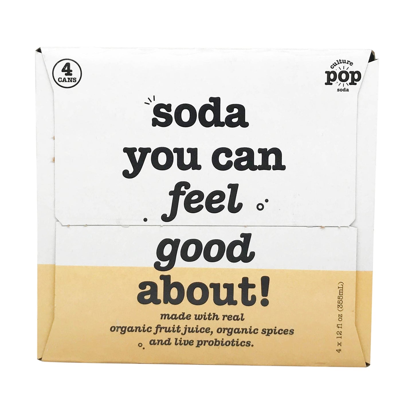Culture Pop Soda Orange Mango & Lime Sparkling Soda 4Pk, 12 Fz