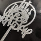 Castle Happy Birthday Cake Topper, Princess Prince Birthday Cake Toppers, First Birthday Party Decorations (Silver Glitter)