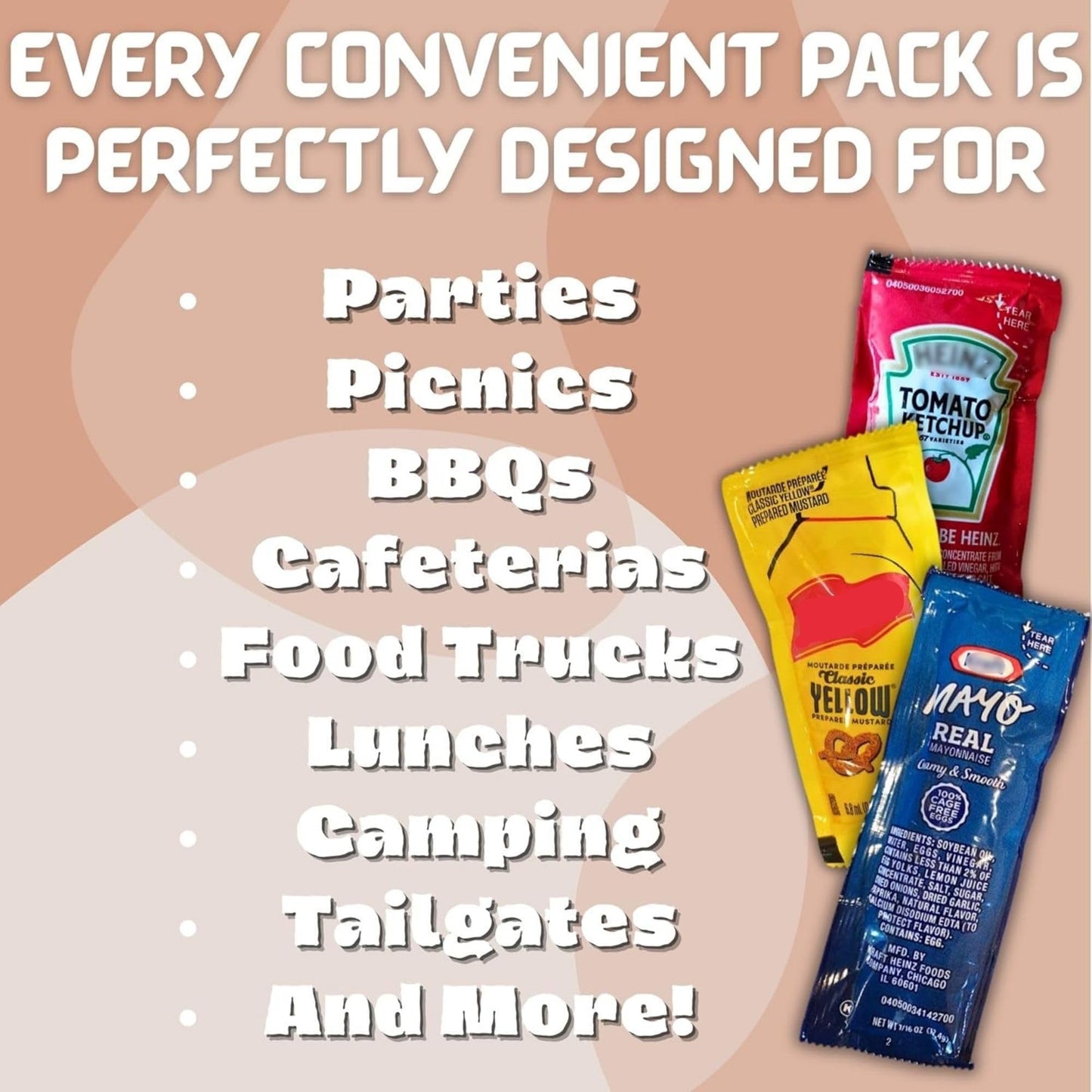 CMC Products Gift Set: Ketchup, Mustard & Mayo Packets - 150 Total (50 Count Each)