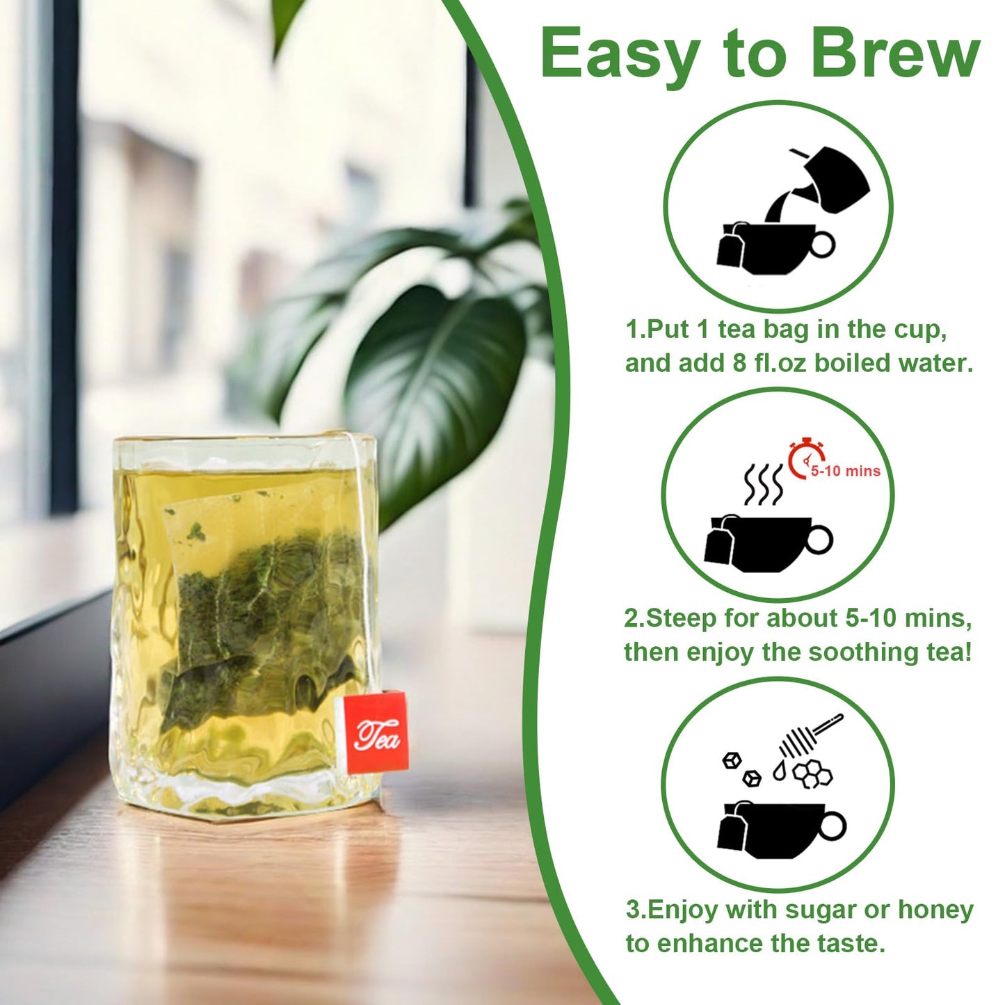 TEARELAE Parsley Tea Bags - 100% Pure Natural - Caffeine-Free - 60 Count - Non-GMO