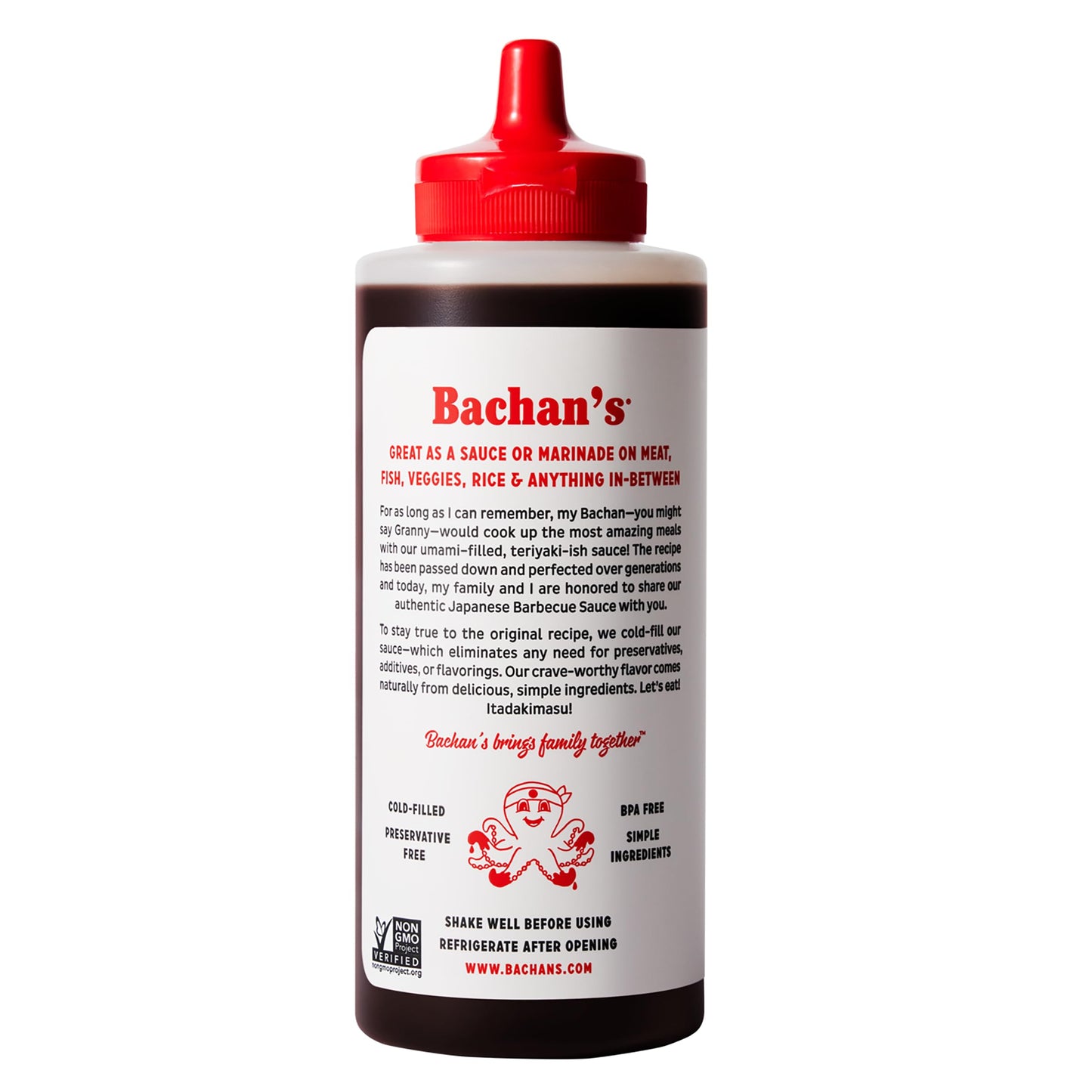 Bachans - The Original Japanese Barbecue Sauce, 17 Oz, Small Batch, Non GMO, No Preservatives, Vegan and BPA free. Condiment fo