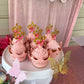 Jevenis 40 Pcs Glittery Princess Cupcake Toppers Crown Cupcake Wrapper Crown Cupcake Toppers Baby Shower Cupcake Decorations For