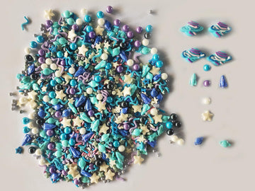 Edible Space Themed Big Planet Rocket Sugar Sprinkles Spacecraft Dessert Galaxy Sprinkles Star Cake Cupcake Toppers Pearls Cooki