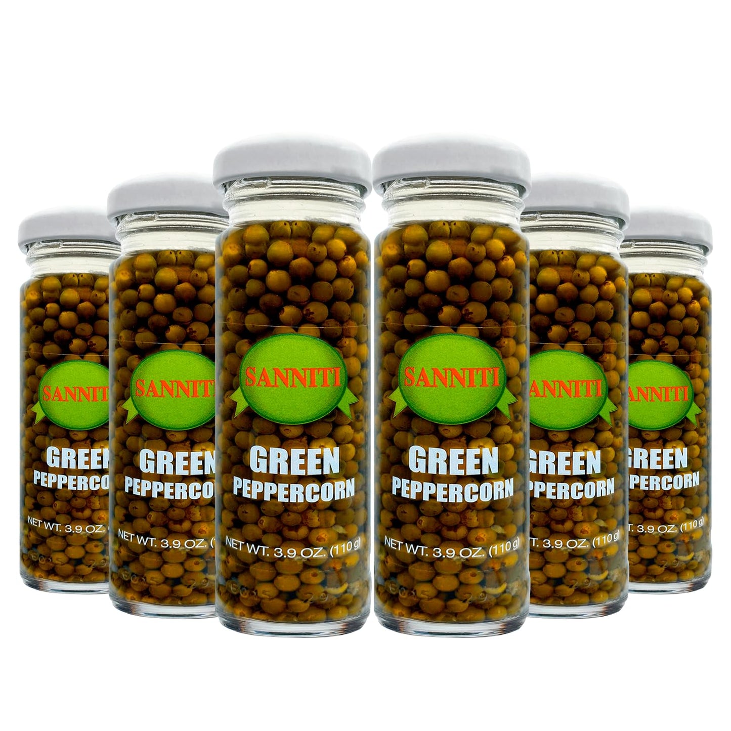 Sanniti Spanish Green Peppercorns, 3.9 Ounce (Pack Of 6)