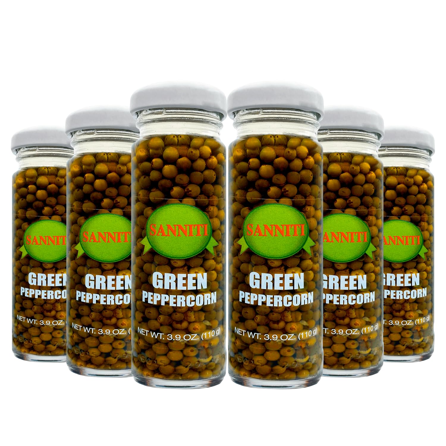 Sanniti Spanish Green Peppercorns, 3.9 Ounce (Pack Of 6)