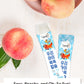 K FOOD Korean Food Kids Calcium Vitamin D Jelly Stick, Naturally Sweetened Peach Flavor, 30 Individually Wrapped Sticks, 21.16 oz