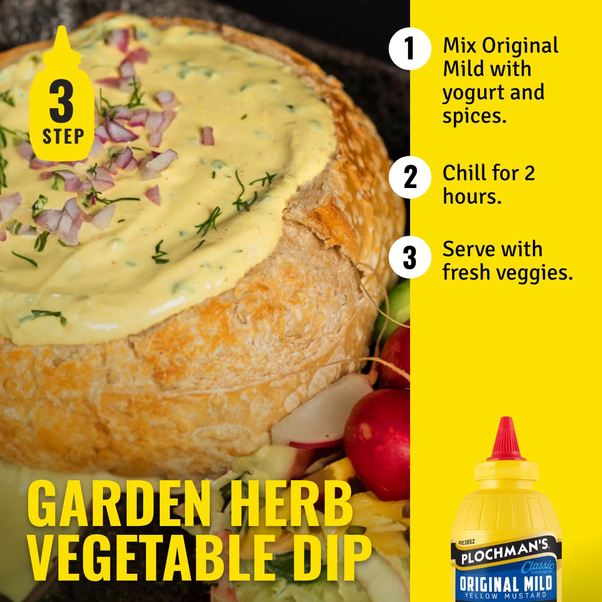 Plochman, Mild Yellow Mustard, 10.5 oz, Classic Squeeze Barrel