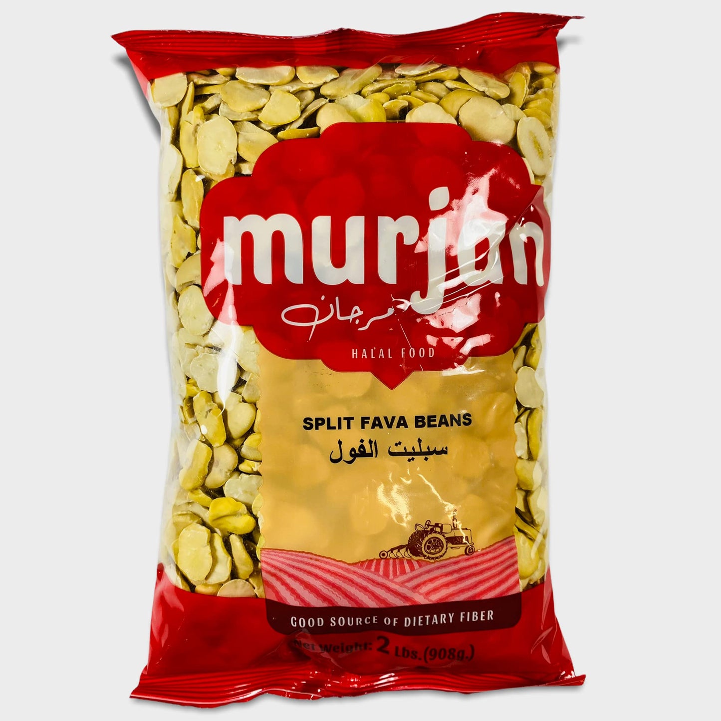Murjan Broad Split Fava Beans (Habas), Premium Quality Split Shelled Fava Beans, 100% All-Natural, No Additives, No Preservative