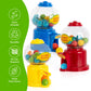 ArtCreativity Mini Gumball Machine - Set of 12 - Multicolor Candy Dispenser - 4 Count - Model AC-3291