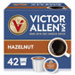 Victor Allens Coffee Hazelnut Flavored Medium Roast Single Serve Pods, 42 Count, Brown, Compatible with Keurig K-Cup Brewers