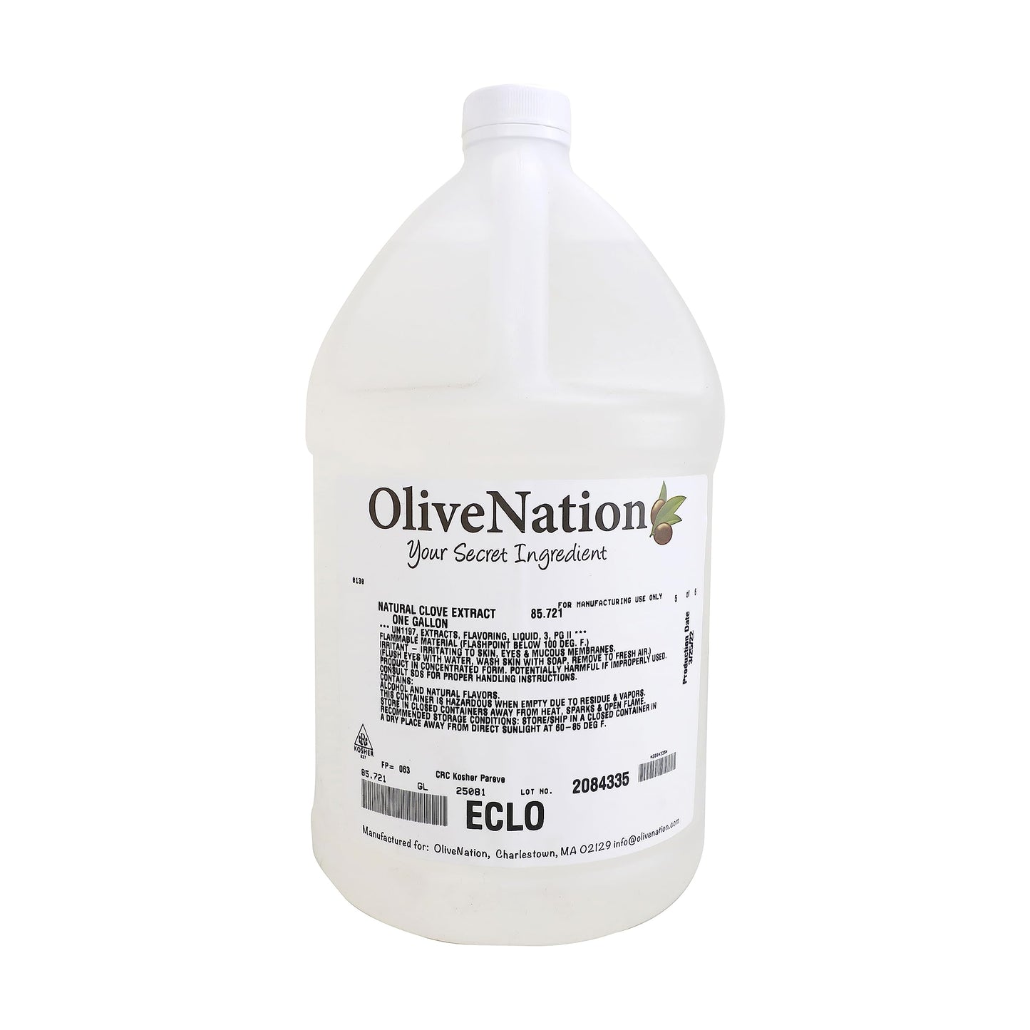 OliveNation Pure Clove Extract - 8 ounces - Kosher labeled, Gluten free, Sugar free - Spicy note to cakes, cookies, brownies, fr