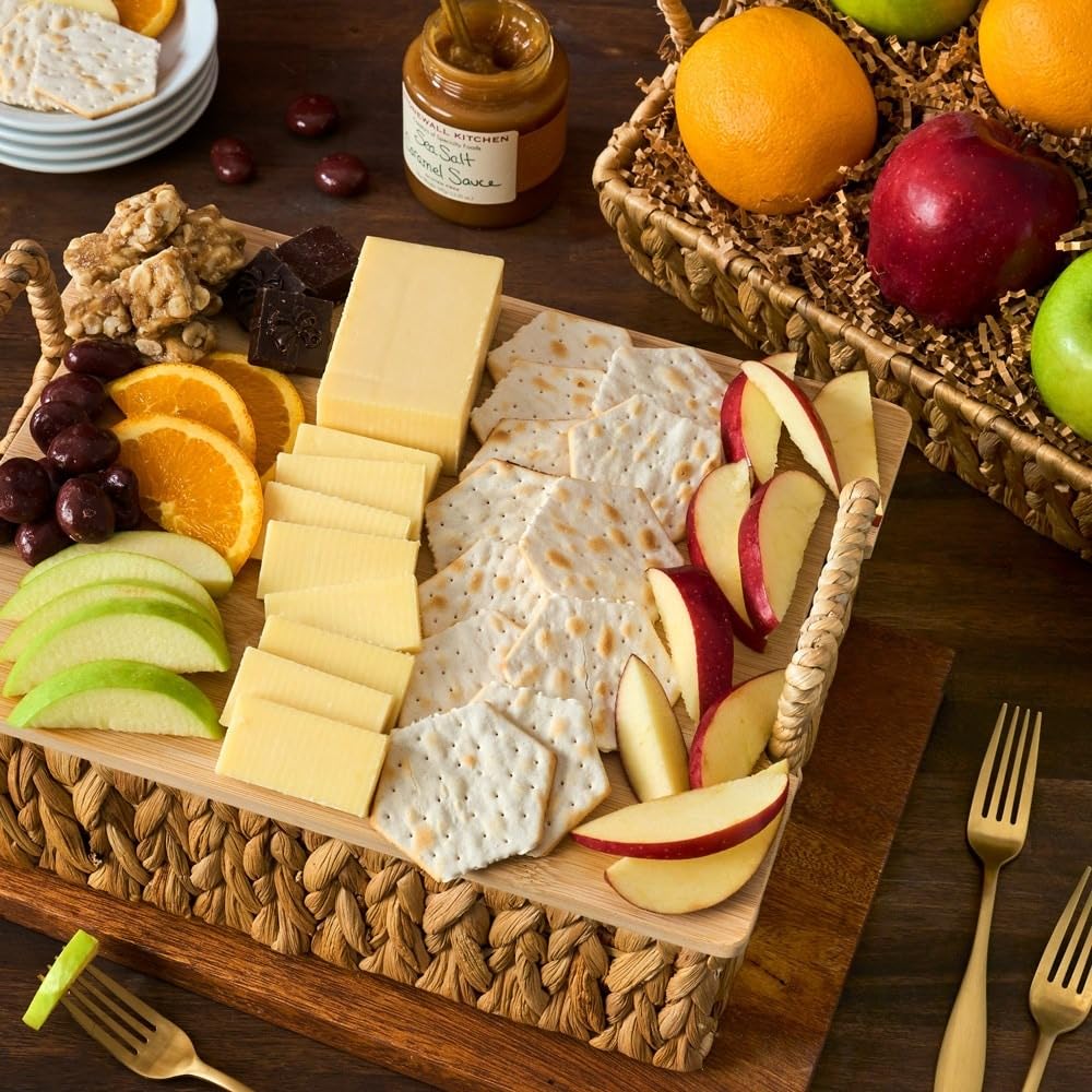 Christmas Fruit Basket Of Fruits, Cheese, Chocolate And Nuts By Gourmetgiftbaskets.Com